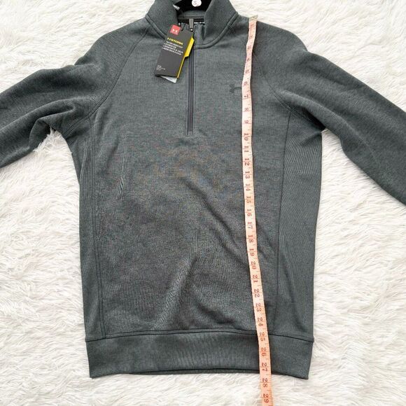 Men Under Armour Storm SweaterFleece Quarter Zip Sweatshirt Dark Gray Size Small - Picture 6 of 11